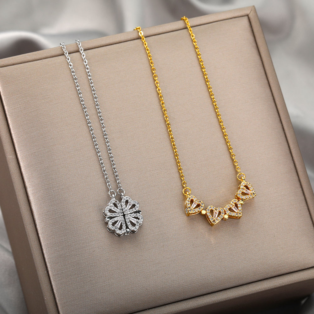 Clover Hearts Necklace